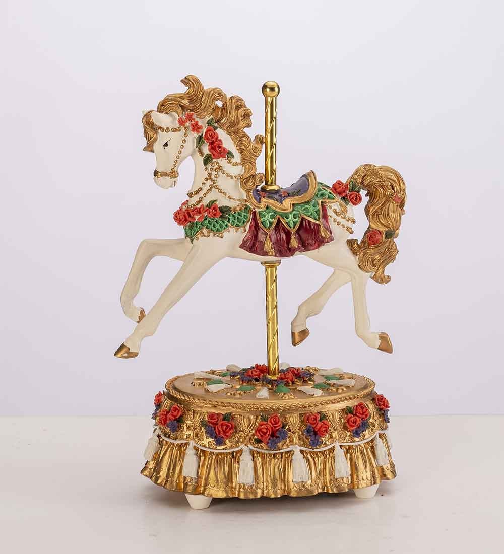 Palais Royal Noel carillon cavallo a dondolo Il Sapore delle Feste 62x56cm  - Candida Celiento