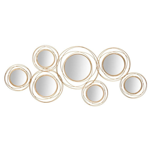 Pannello/Specchio Gold Round Cm 124.5X4X53.5