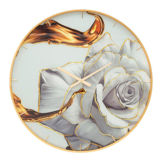 Orologio Glass Rose Cm Ø 80X5