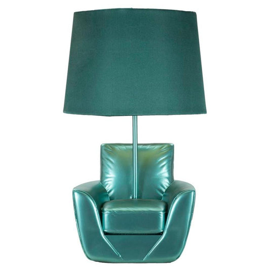 Lampada Da Comodino Midcentury Turchese Cm Ø 26X43