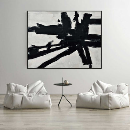 Agave Quadro Astratto Omaggio a Kline 150x120