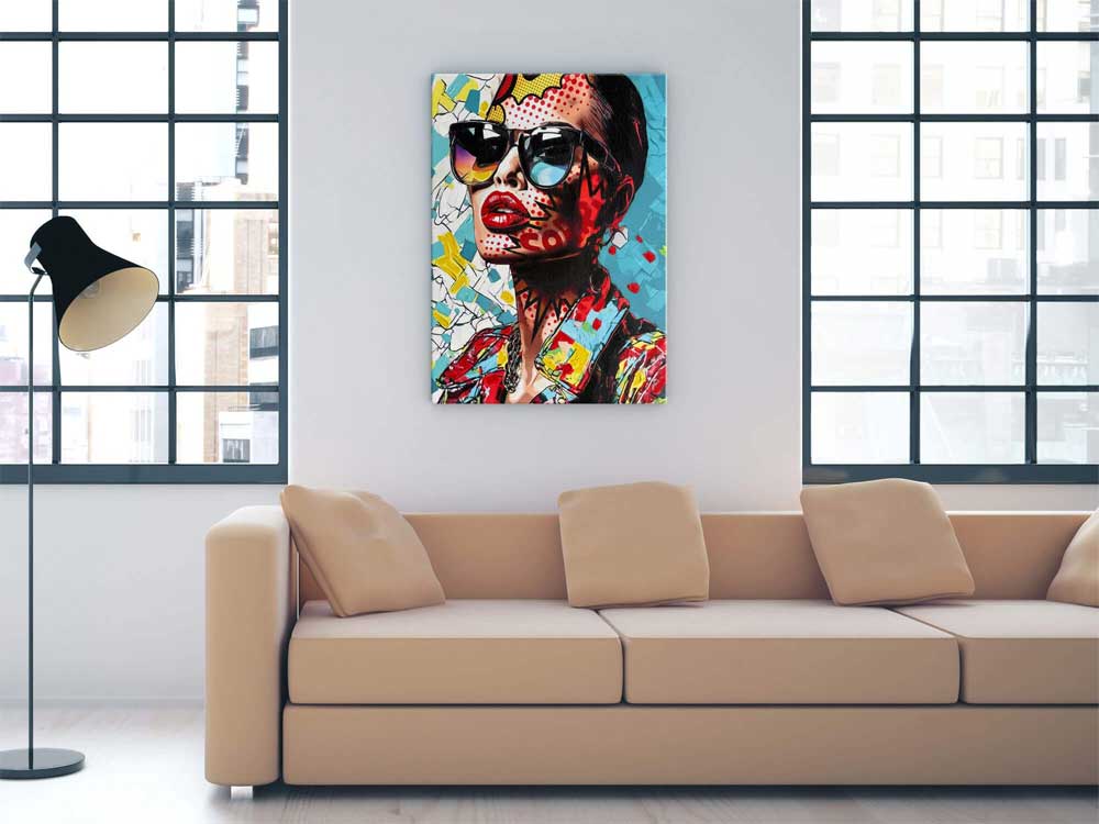 ADM Quadro Volto di Donna Pop Art 5 SA010X1