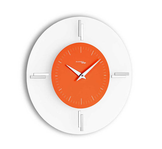 Spell Design Wall Clock Aries Metal Orange