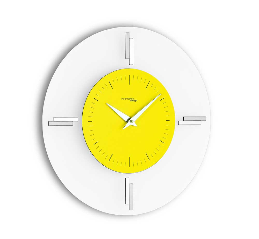 Incantesimo Design Orologio da Parete Aries Metal Giallo