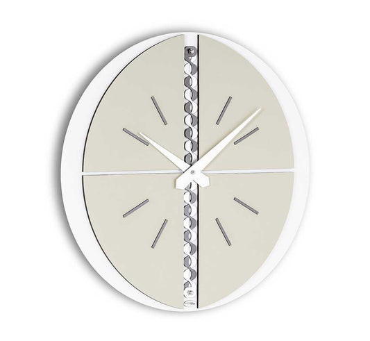 Incantesimo Design Orologio da Parete Galatea Bianco Tortora