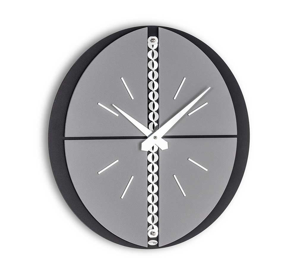 Incantesimo Design Orologio da Parete Galatea Nero Grigio