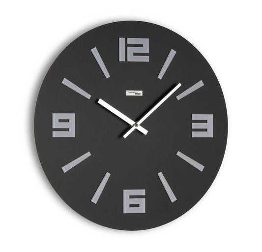 Incantesimo Design Orologio da Parete Mimesis Nero Grigio