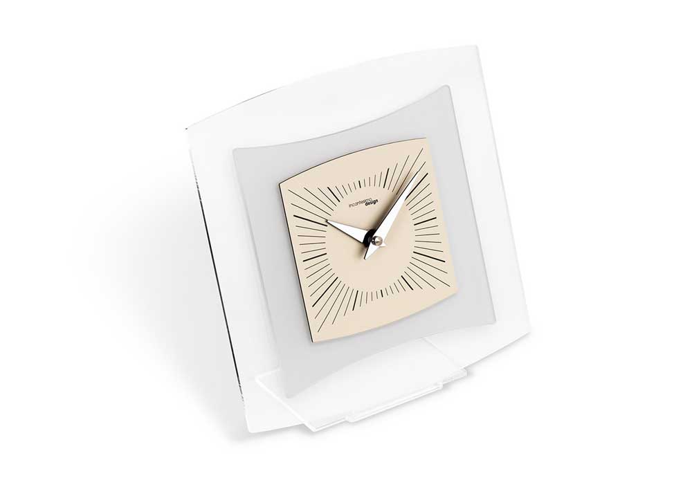 Incantesimo Design Table Clock Quintus Dove Grey